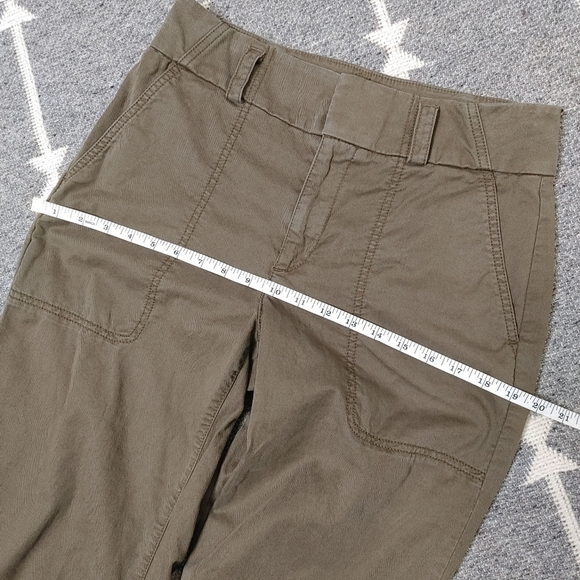 LOFT Khaki Wide Leg Cropped Pants Size 4 - Picture 8 of 13